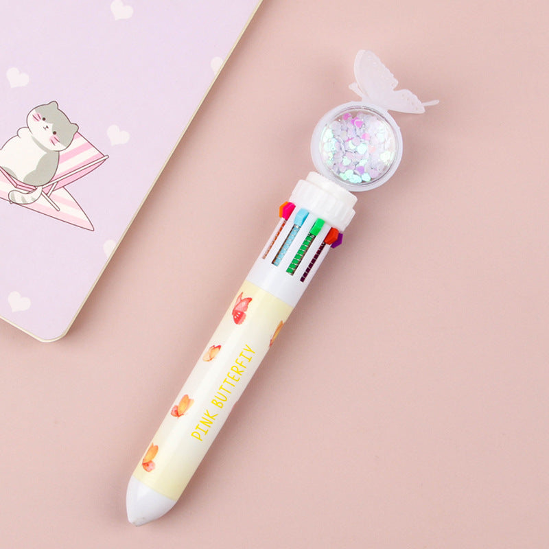 Venta al por mayor Bolígrafo de plástico de 10 colores