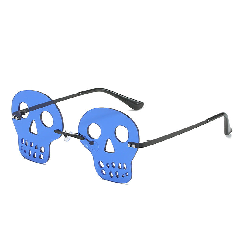 Wholesale Frameless Skull PC Sunglasses