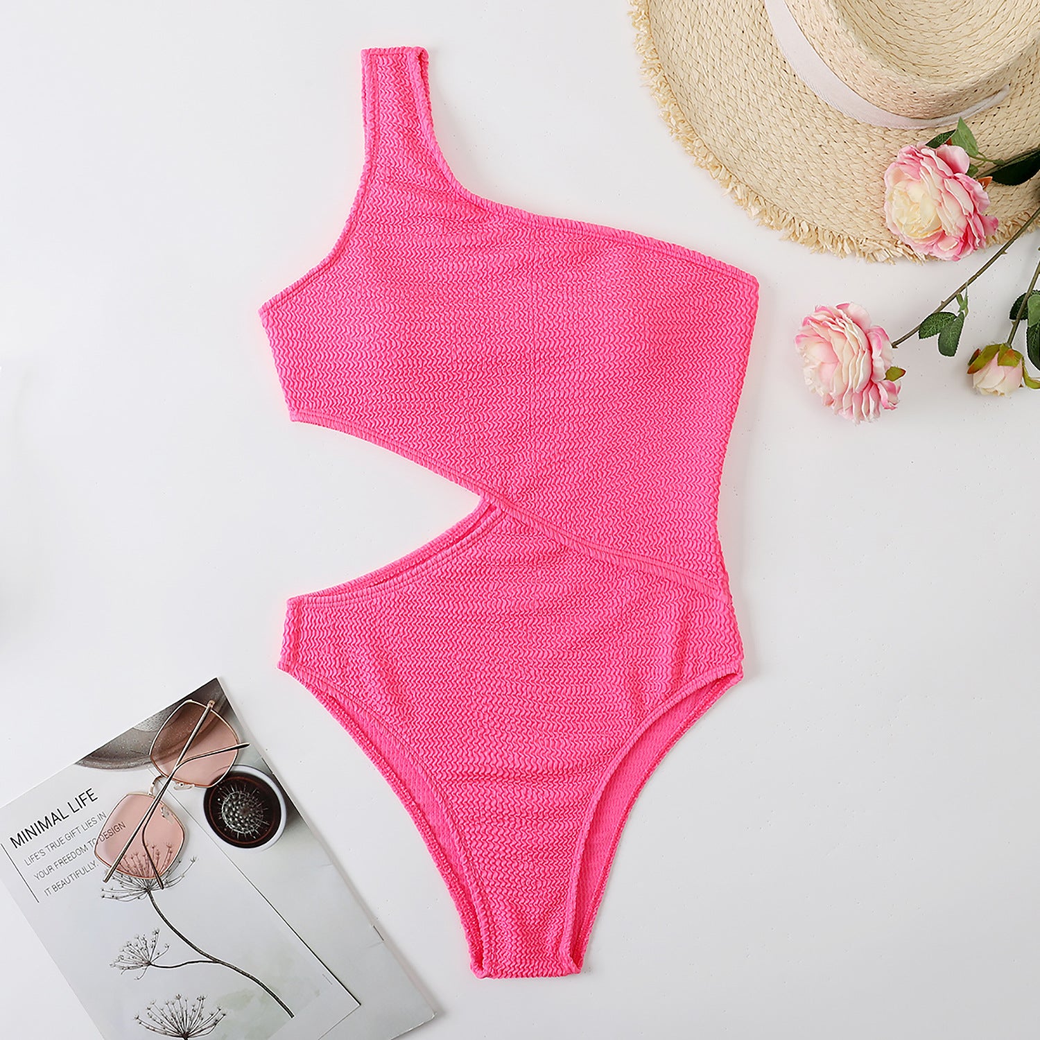 Wholesale Crepe Sexy One Piece Polyester Swimwear