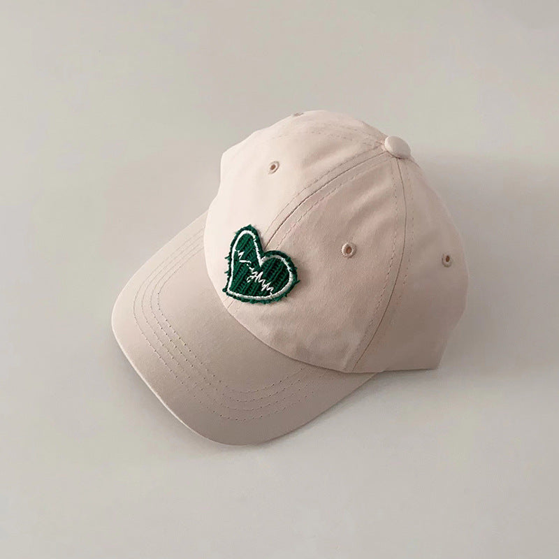 Las etiquetas engomadas al por mayor del paño de los niños aman la gorra de béisbol del algodón puro