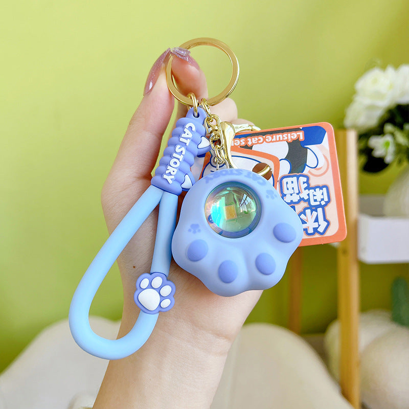 Wholesale Cat Claw Sunset Light PVC Creative Keychain