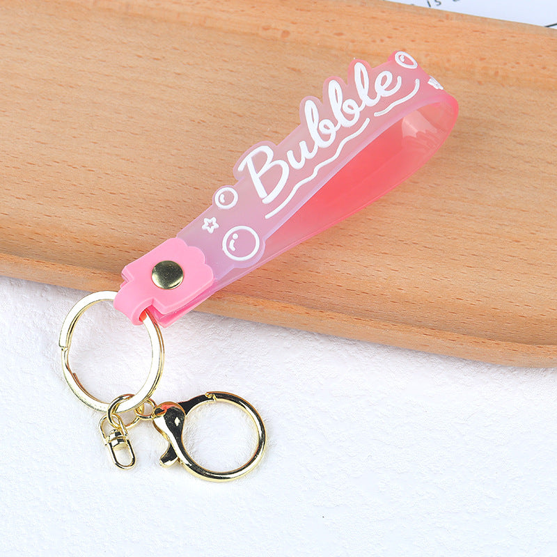 Wholesale Candy Color Lanyard PVC Keychains