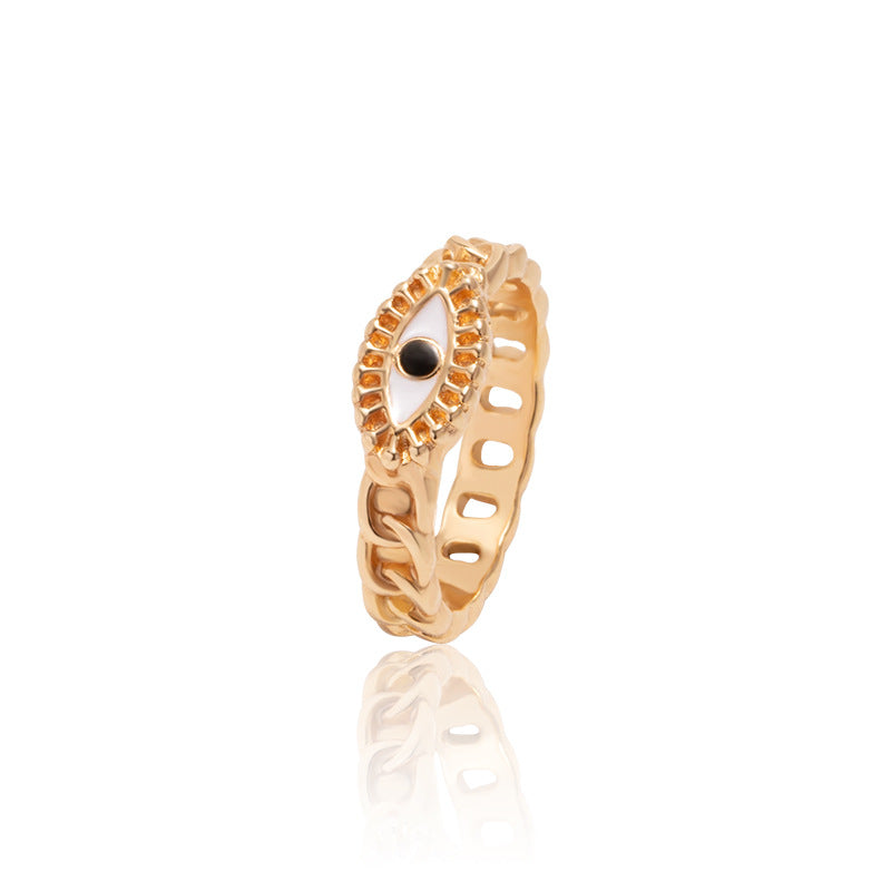 Wholesale Demon Eye Gold Plated Alloy Rings