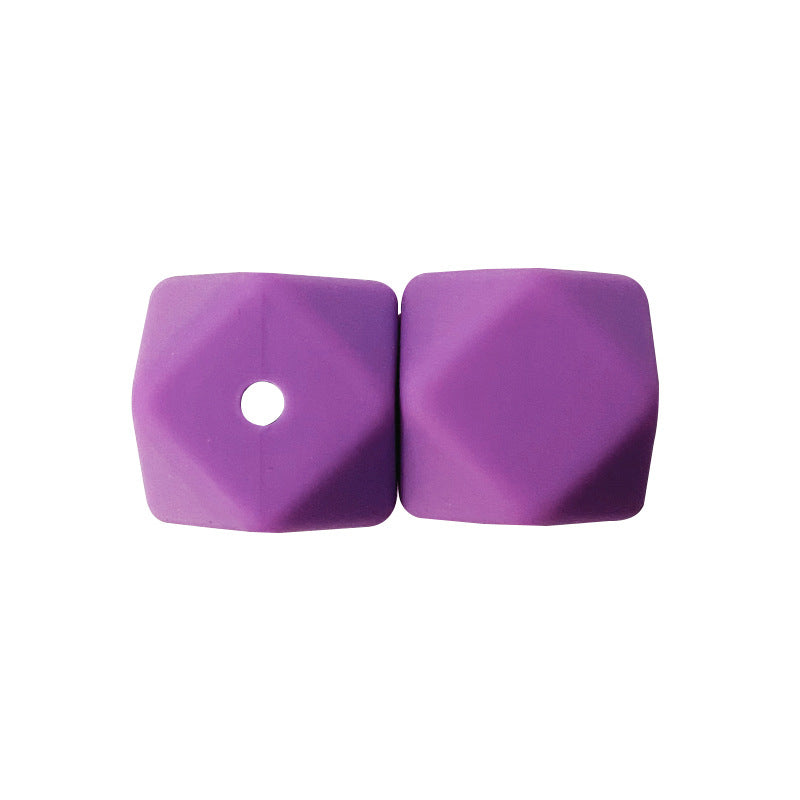 Wholesale 17MM 50PCS Hexagon DIY Colorful Beads Silicone