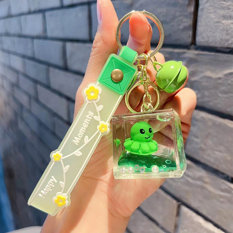 Wholesale Acrylic Octopus Into Oil Quicksand Creative Key Chain