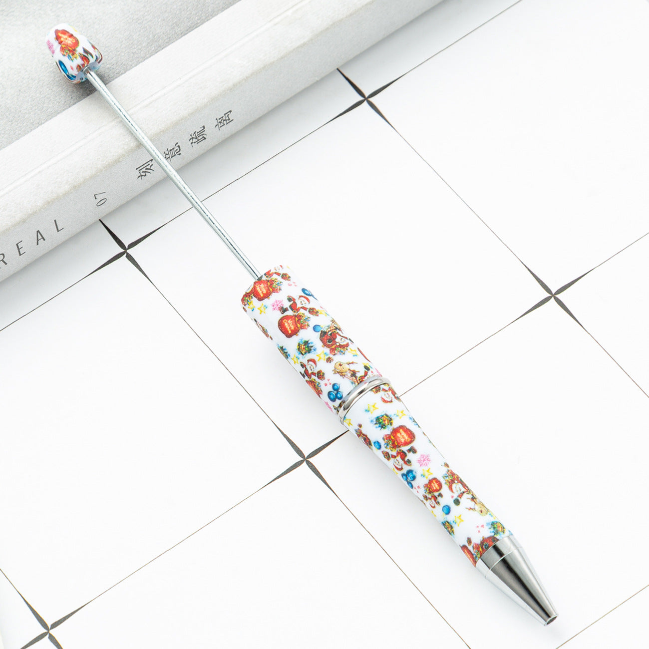 Wholesale Beadable Pens Christmas Plastic Pen DIY for Beaded