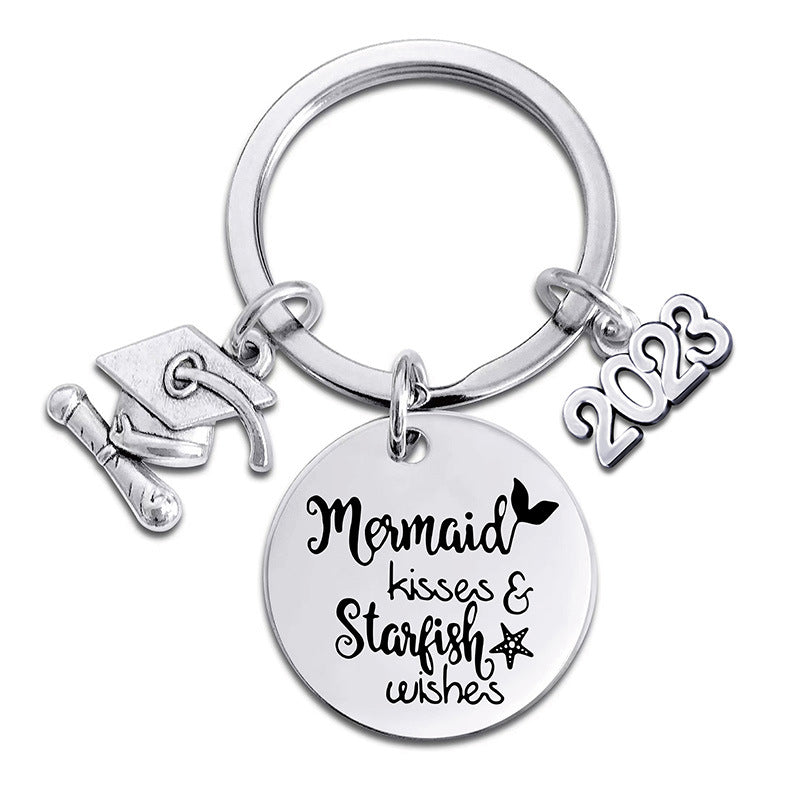 Wholesale Father's Day Graduation Season Gift Lettering Metal Keychain