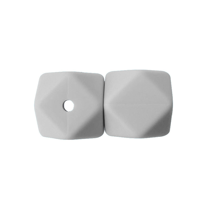 Wholesale 17MM 50PCS Hexagon DIY Colorful Beads Silicone