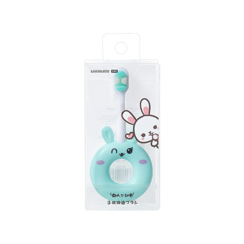 Wholesale Single Pack PP Cartoon Cute Rabbit Soft Fur Baby Toothbrush