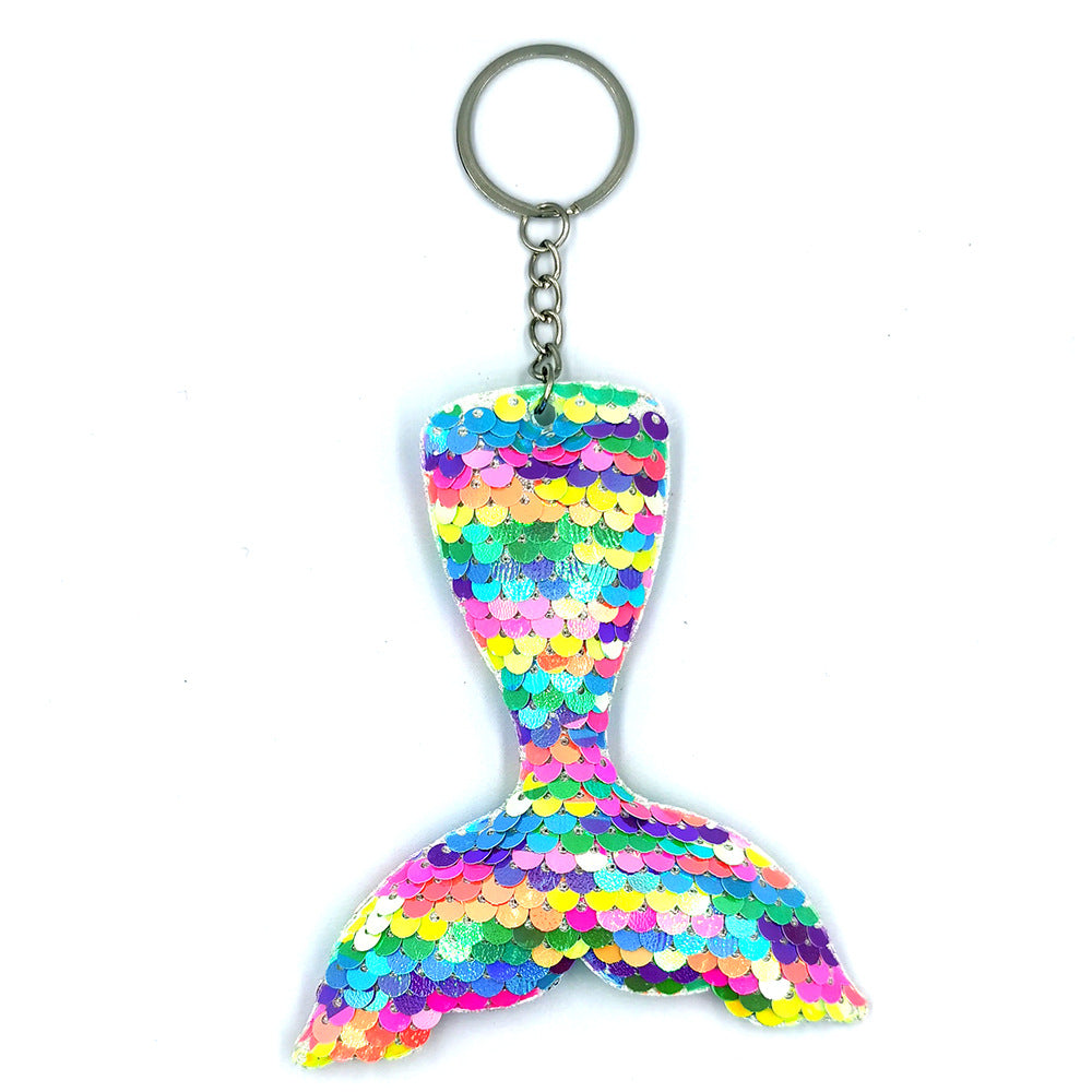 Wholesale PET Sequin Mermaid Tail Keychain