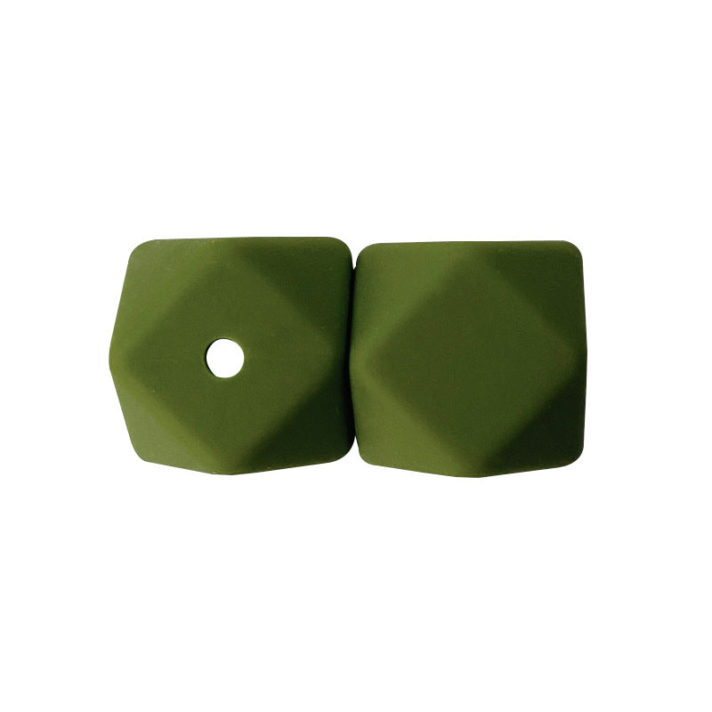 Wholesale 17MM 50PCS Hexagon DIY Colorful Beads Silicone