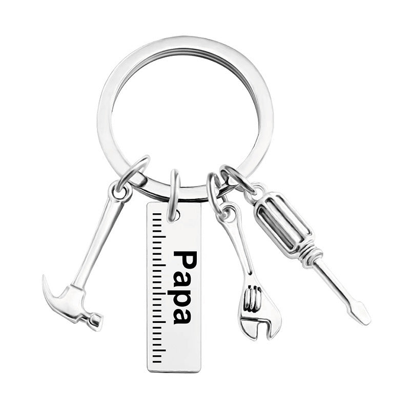 Wholesale Father's Day Gift Lettering Metal Keychain