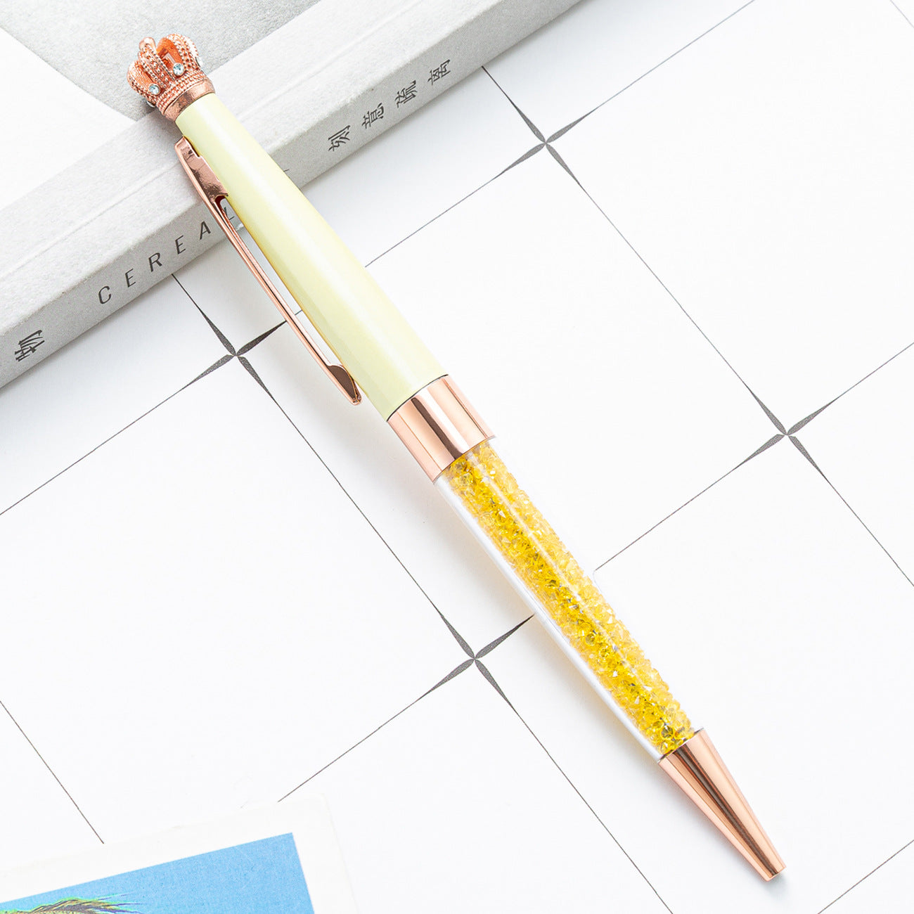 Wholesale Metal Crown Crystal Pen