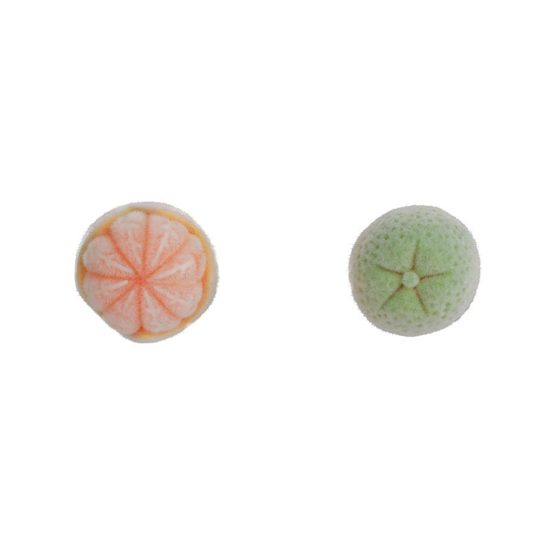 Wholesale Flocked Fruit Stud Earrings