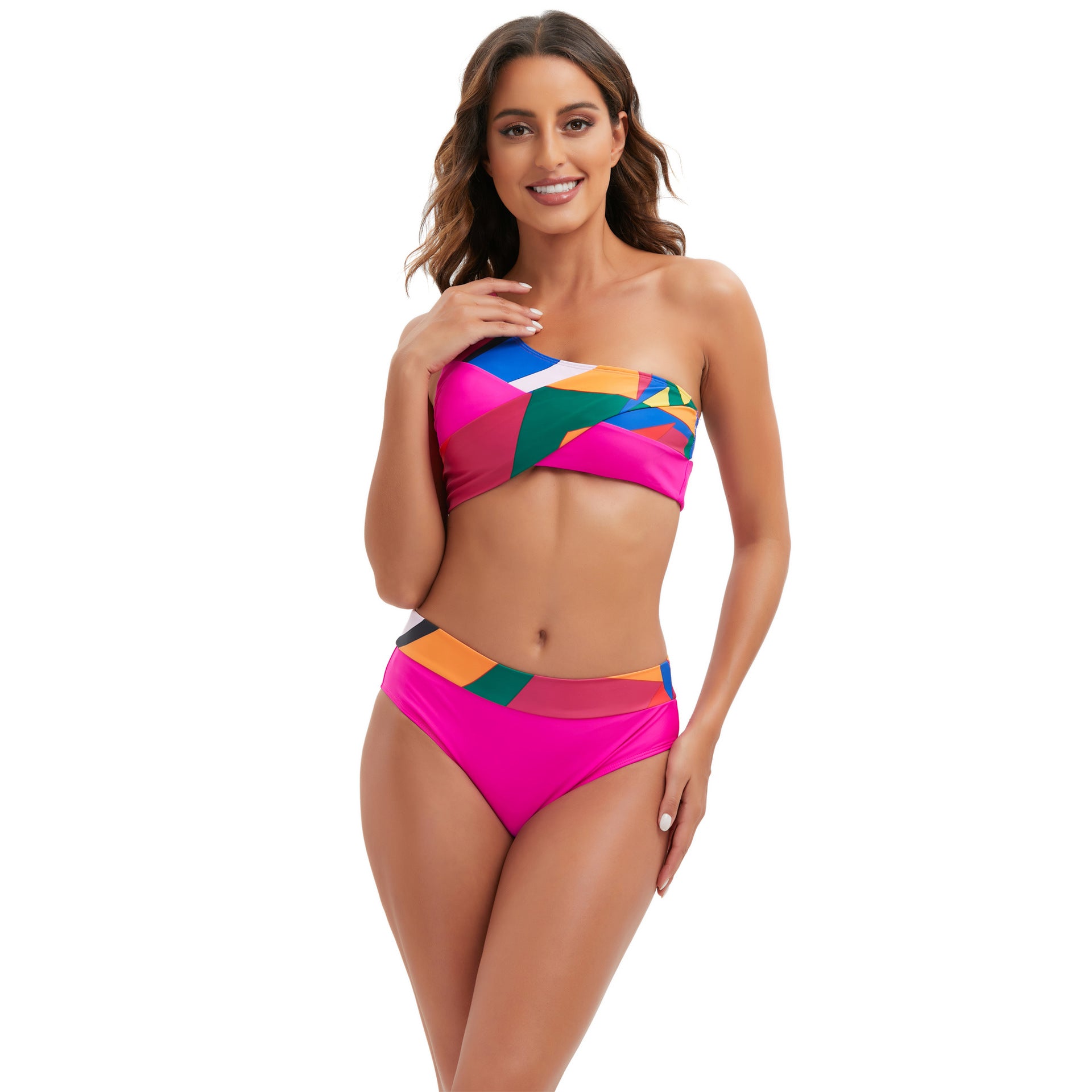 Wholesale Split Small Fresh Polyester Swimwear