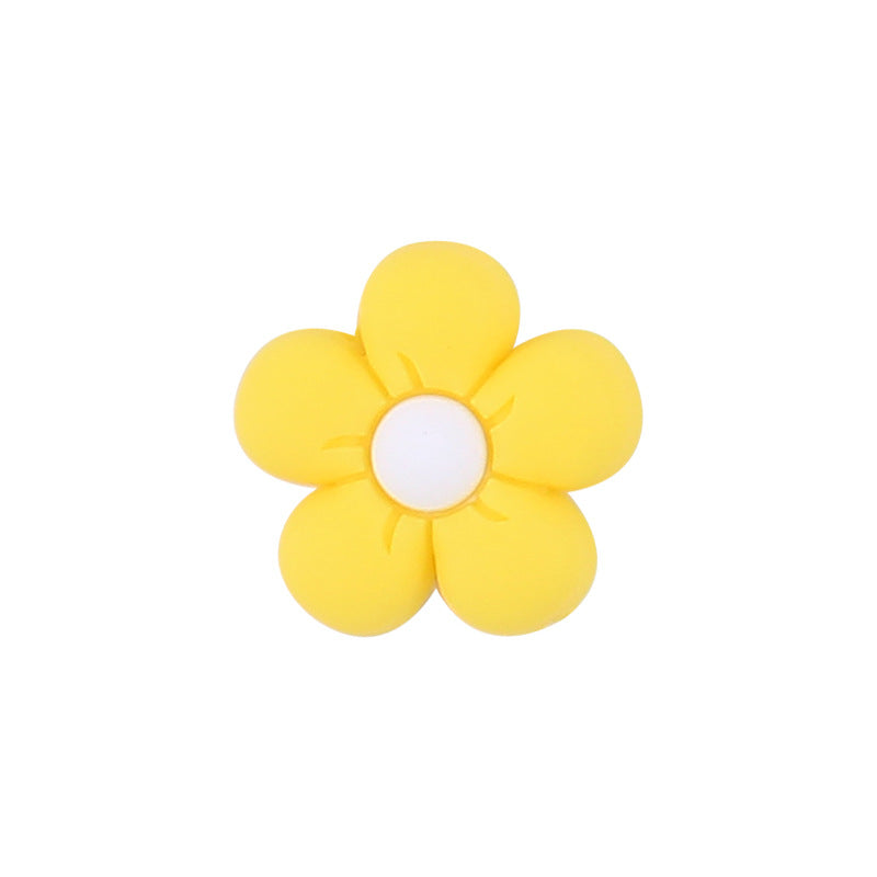 Wholesale 3pcs 23MM Flower Silicone Beads