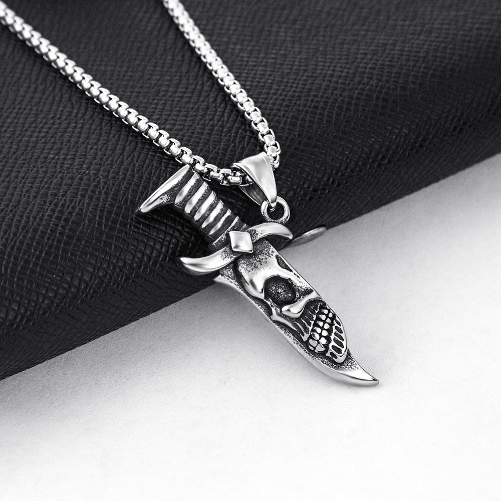 Wholesale Stainless Steel Pirate Double Ax Amulet Pendant Necklace