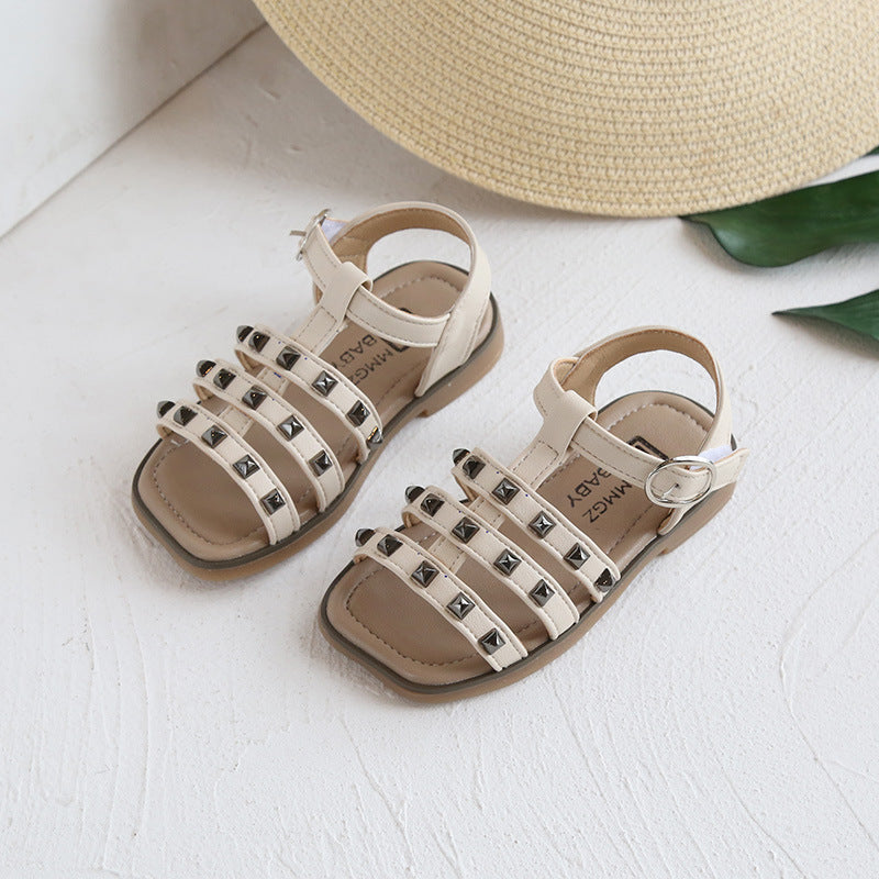 Wholesale Velcro Roman Sandals Leather Baby Supplies