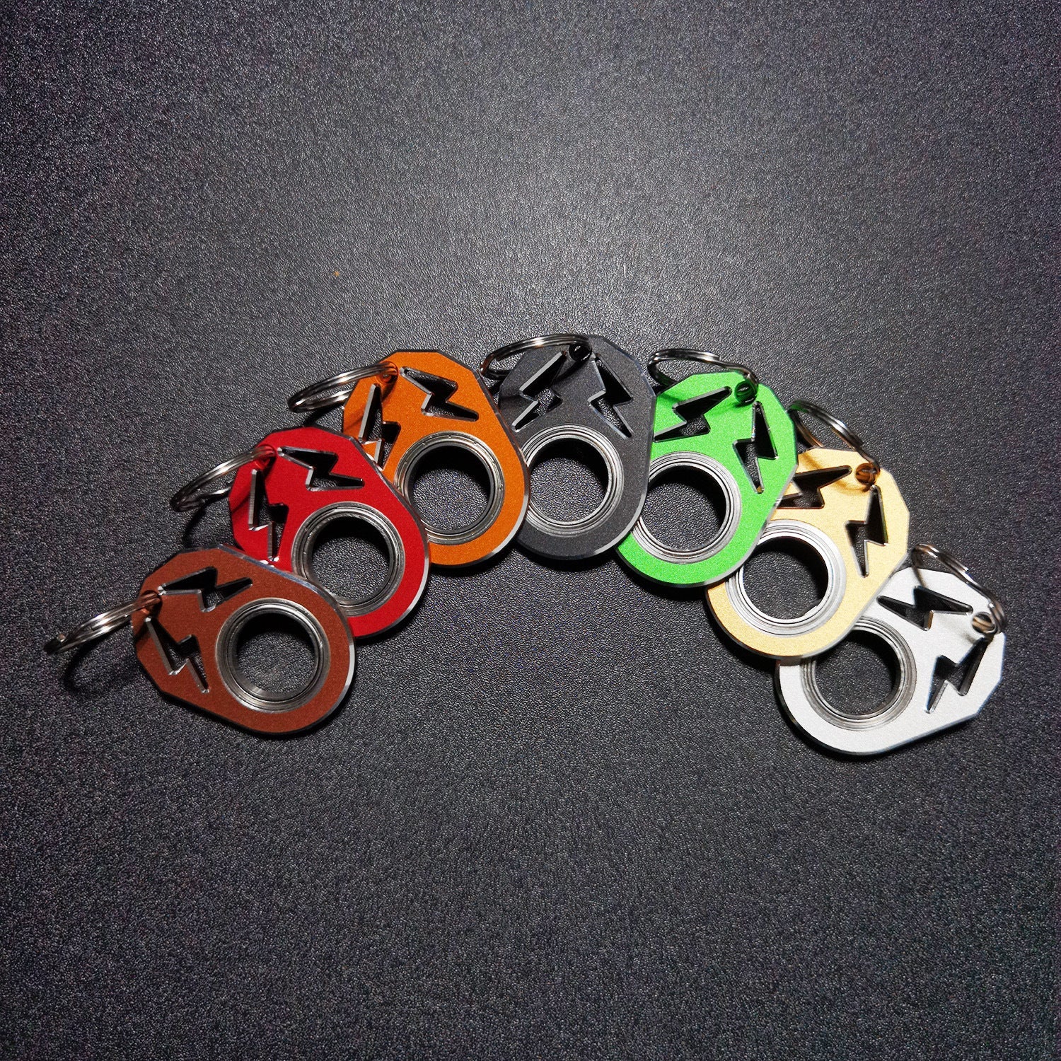 Wholesale Aluminum Alloy Unzip Rotary Keychain Spinners
