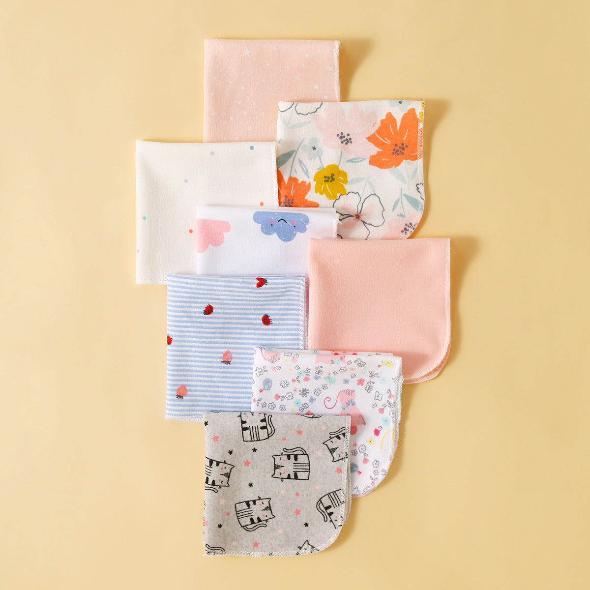Wholesale Baby Cotton Squares 8 Pack Baby Supplies