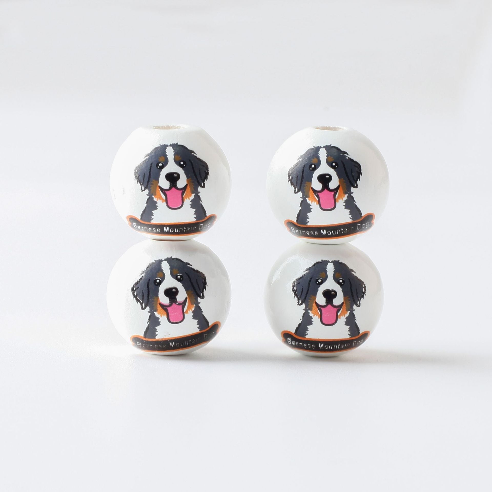 Cuentas de madera de mascotas de 10 piezas al por mayor de 12 mm