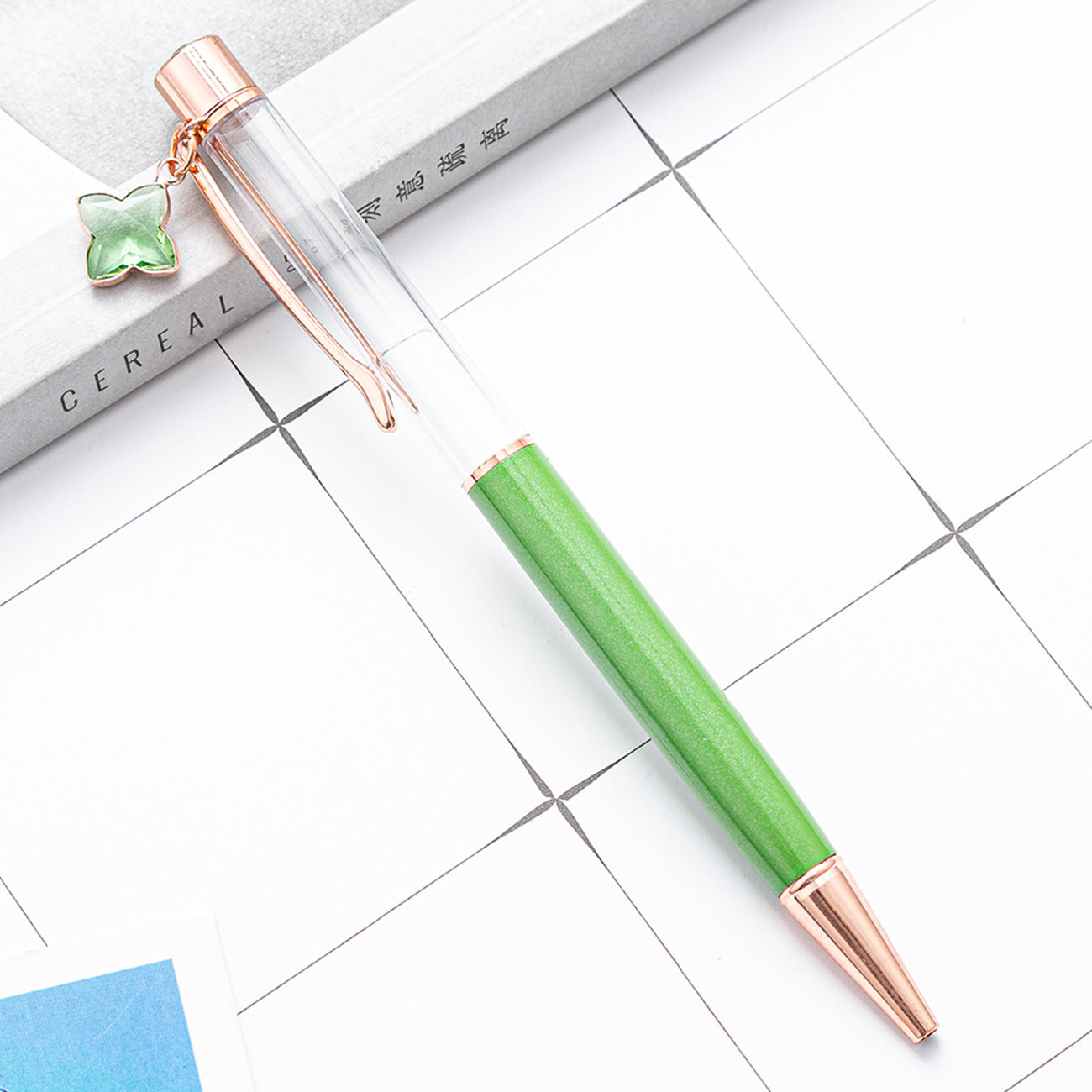 Wholesale DIY Empty Four-leaf Clover Metal Ballpoint Pen