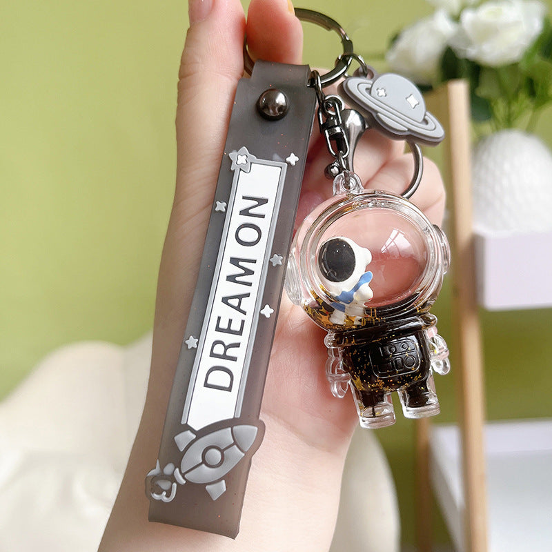 Wholesale Acrylic Creative Oil Floating Astronaut Keychain