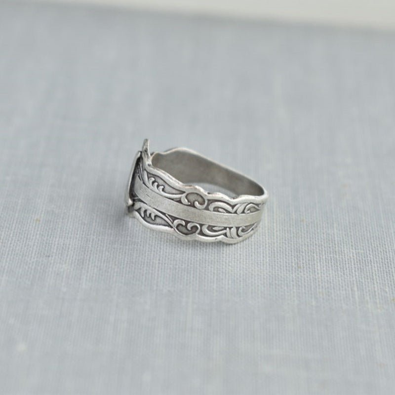 Wholesale Alloy Vintage Temu Moon Flower Ring