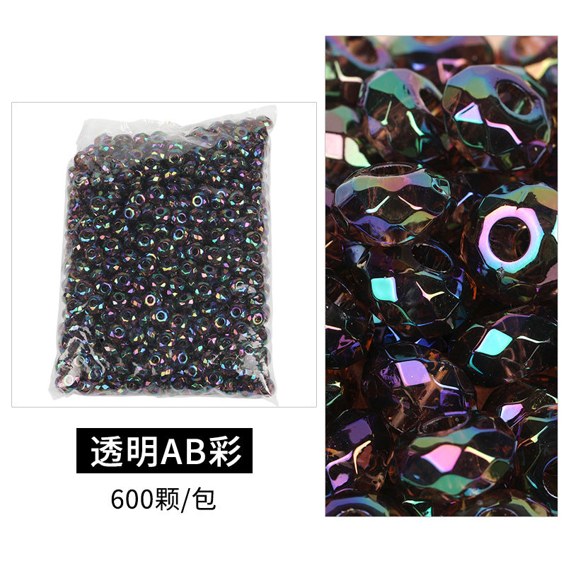 Wholesale Solid Color Color Flat Round Plastic Beads 100pcs