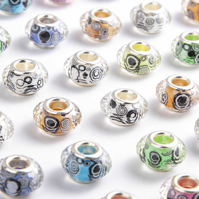 Al por mayor 10-200pcs/paquete de resina cortada de resina de la cara de anacardos antecedentes de la pulsera del patrón de flores