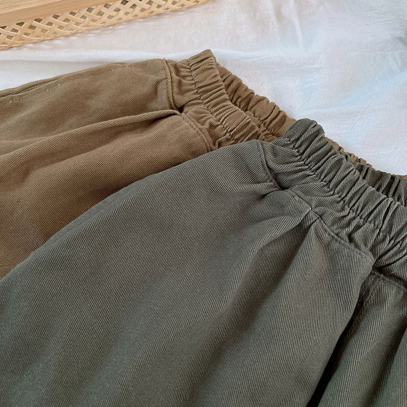 Wholesale Loose Solid Cotton Boys' Pants