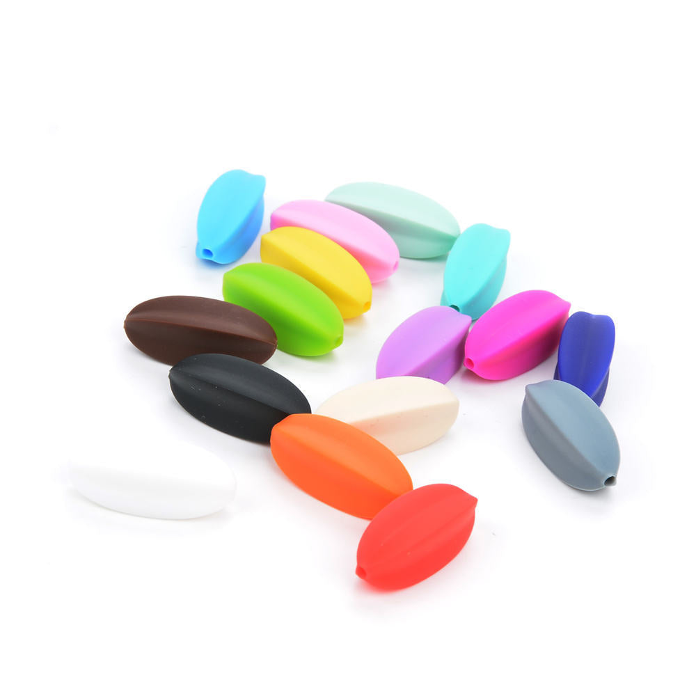 Venta al por mayor 50 piezas de perlas de silicona de maíz de frutas