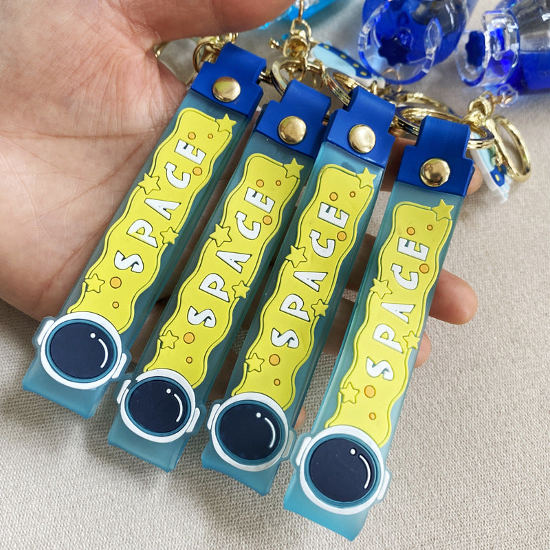 Wholesale Acrylic Floating Astronaut Creative Keychain