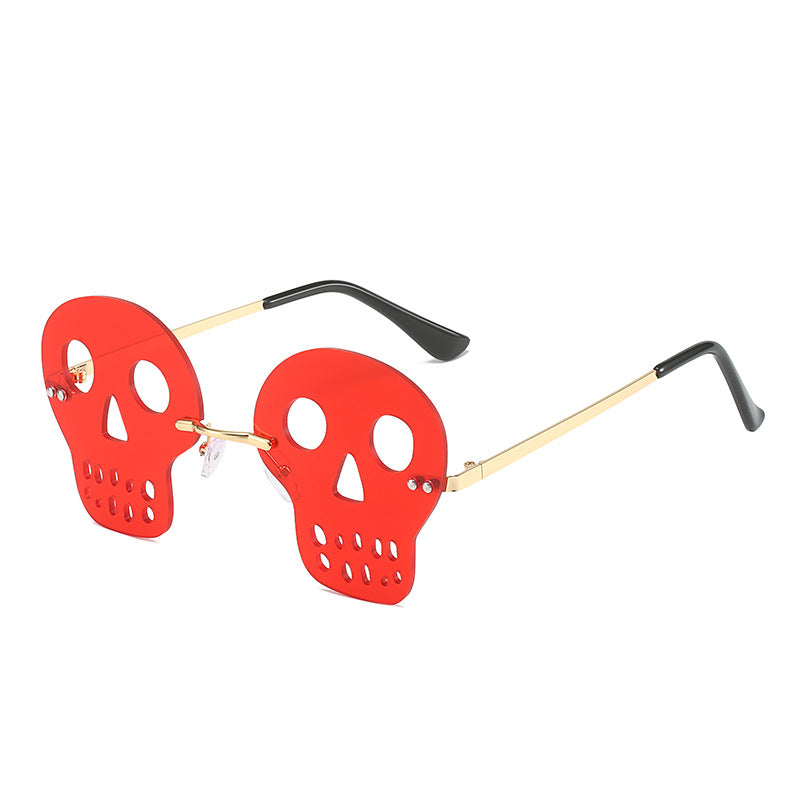 Wholesale Frameless Skull PC Sunglasses