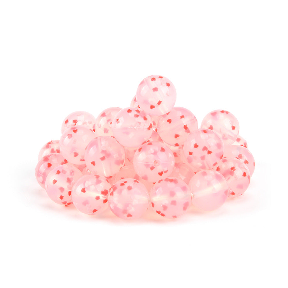 Al por mayor 100 piezas de 12 mm redondas transparentes amor transparente cuentas de silicona