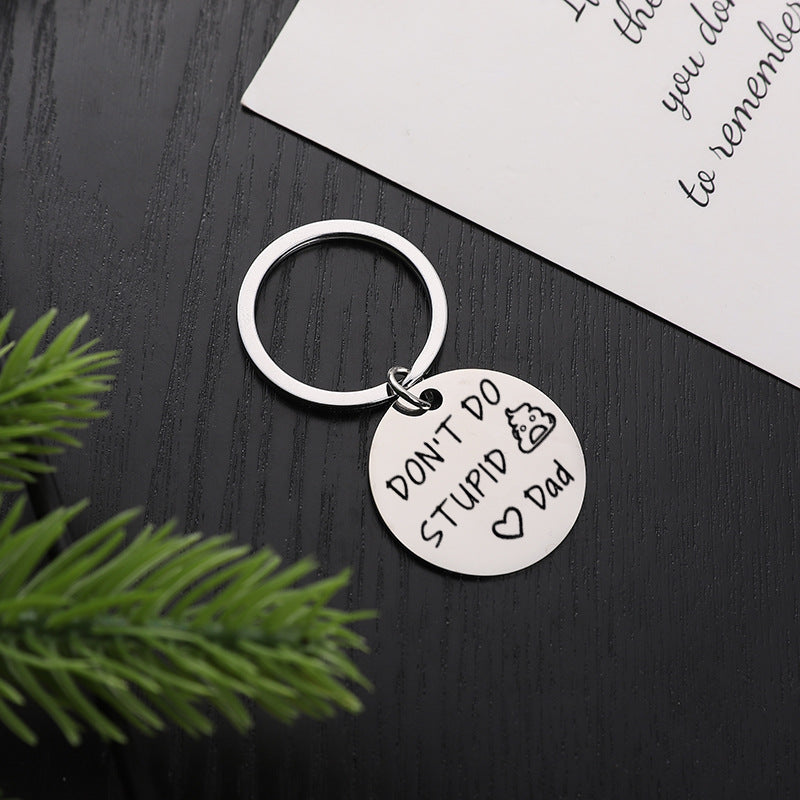 Wholesale Stainless Steel Round Plate Key Chain Accessories