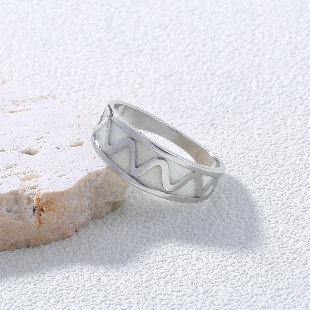 Wholesale Stainless Steel Heart Butterfly Luminous Rings