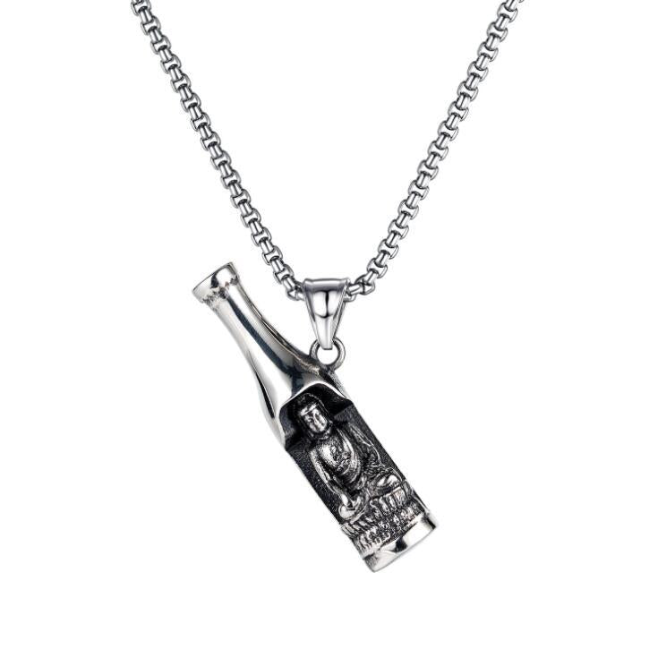 Wholesale Stainless Steel Pirate Double Ax Amulet Pendant Necklace