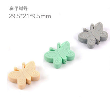 Cuentas de silicona de mariposa de 100 piezas al por mayor de 100 piezas