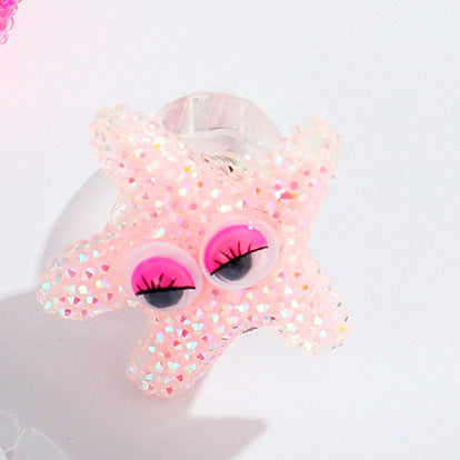 Wholesale Resin Cartoon Sea Animal Luminous Ring