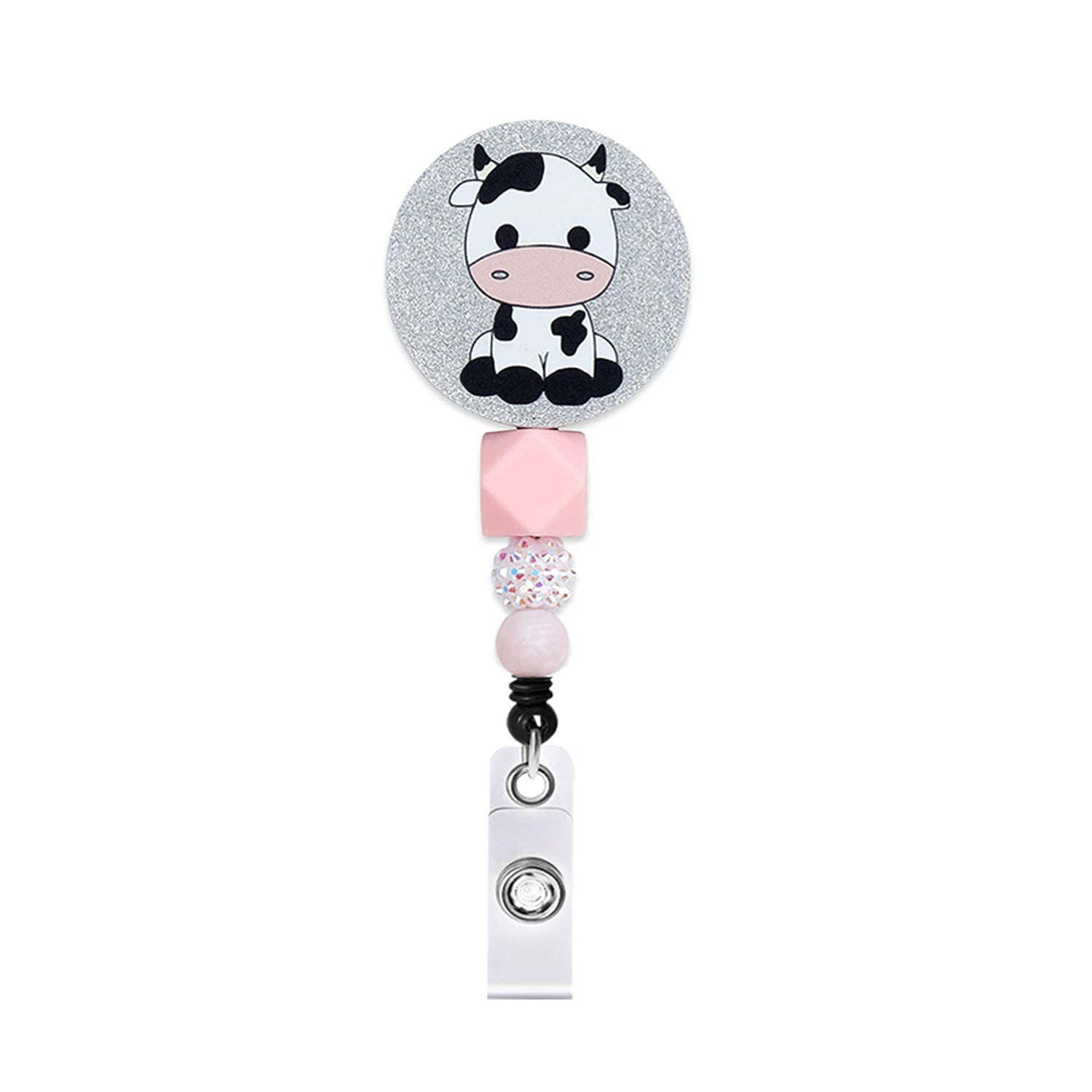 Keychains retrácables con cuentas de vacas al por mayor