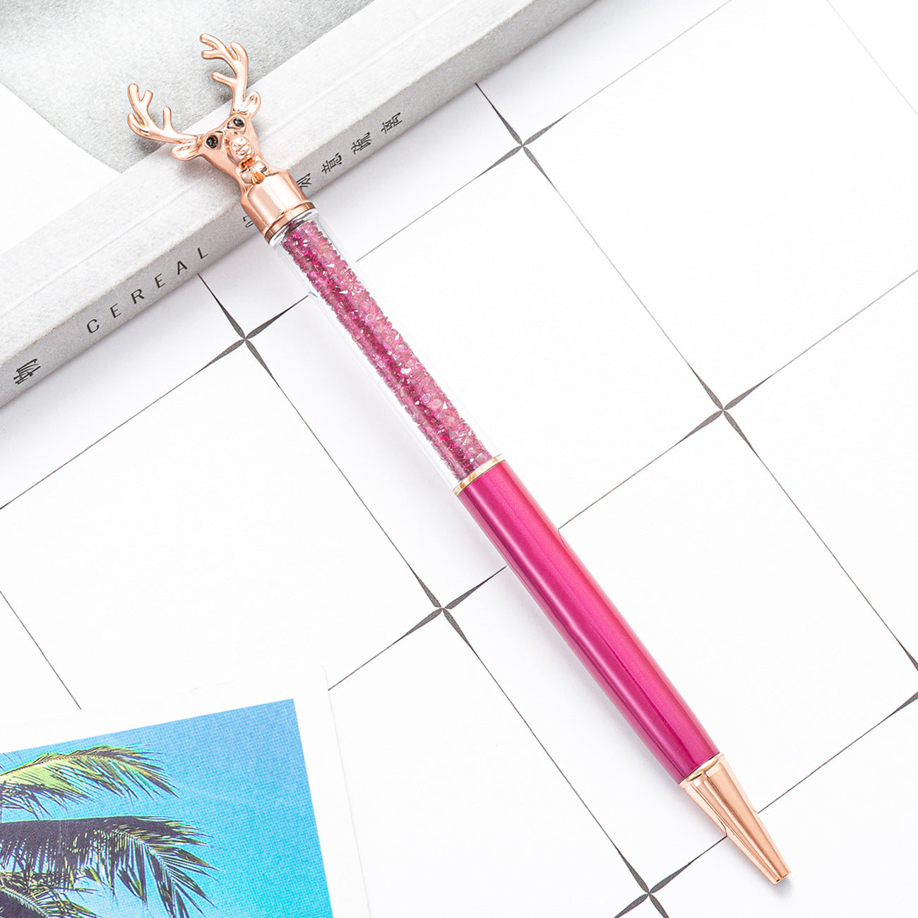 Wholesale Metal Reindeer Rhinestone Ballpoint Pen