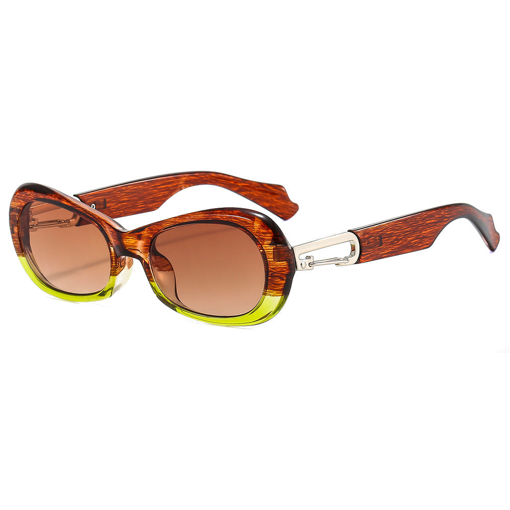 Wholesale Flow Oval Frame PC Sunglasses