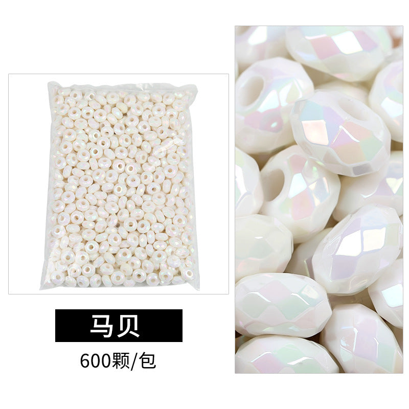 Wholesale Solid Color Color Flat Round Plastic Beads 100pcs