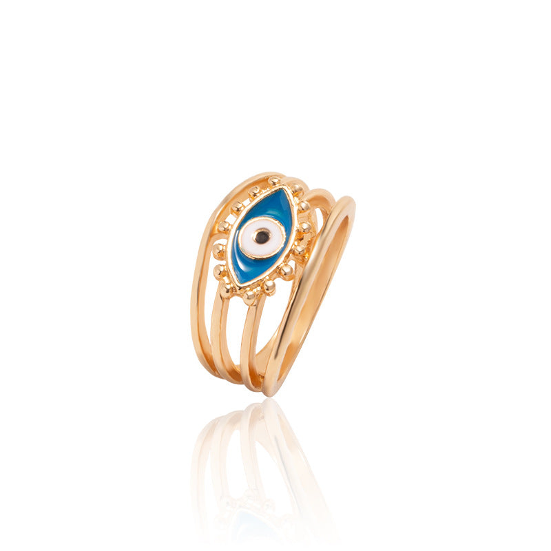 Wholesale Demon Eye Gold Plated Alloy Rings