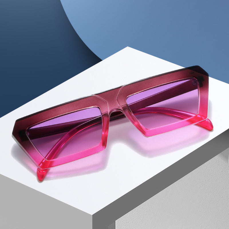 Wholesale Square Small Frame Metal PC Sunglasses