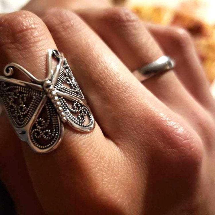 Wholesale Vintage Alloy Butterfly & Hearts Rings