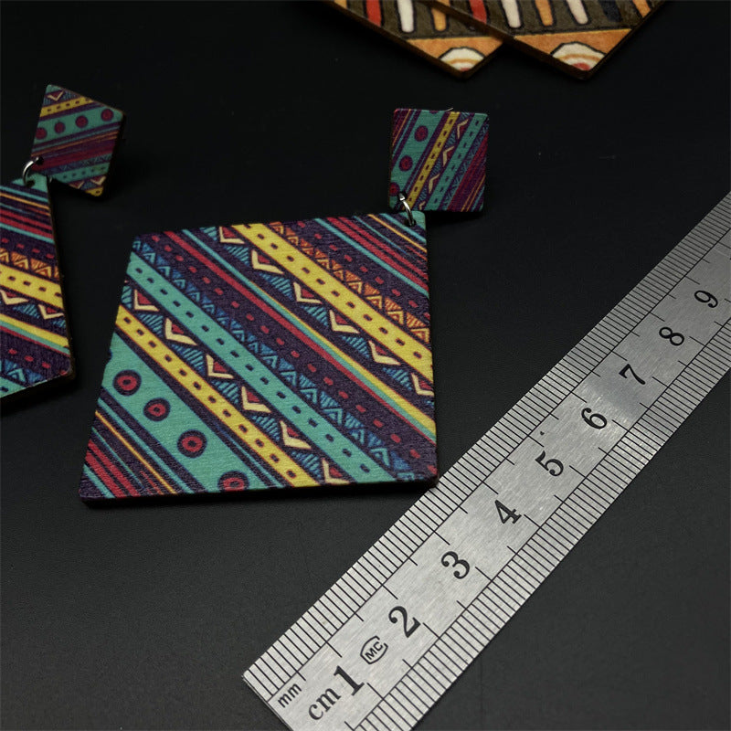 Wholesale Vintage Bohomian Wood Earrings