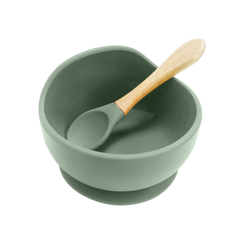 Wholesale Baby Bowl Spoon Set Baby Supplies Silicone