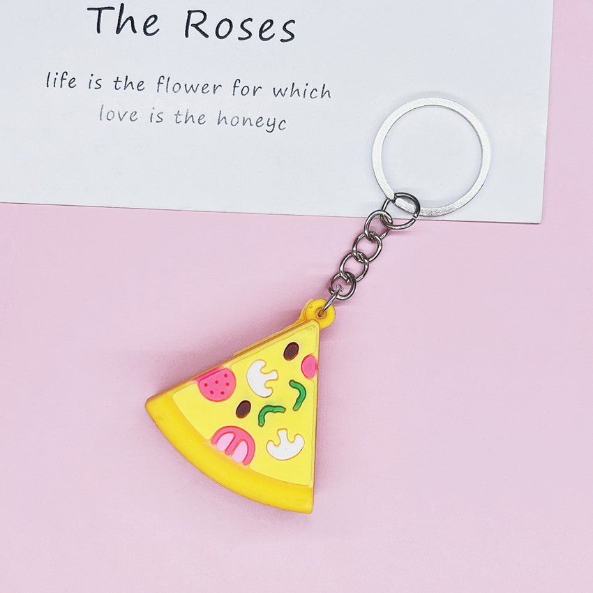 Wholesale PVC Colorful Burger Simulation Food Creative Keychain